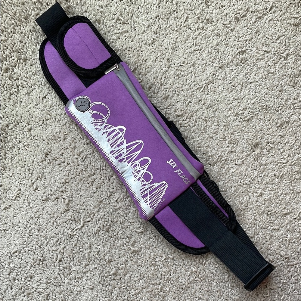 Six Flags New Roller Coaster Fanny Pack with 3 Pockets